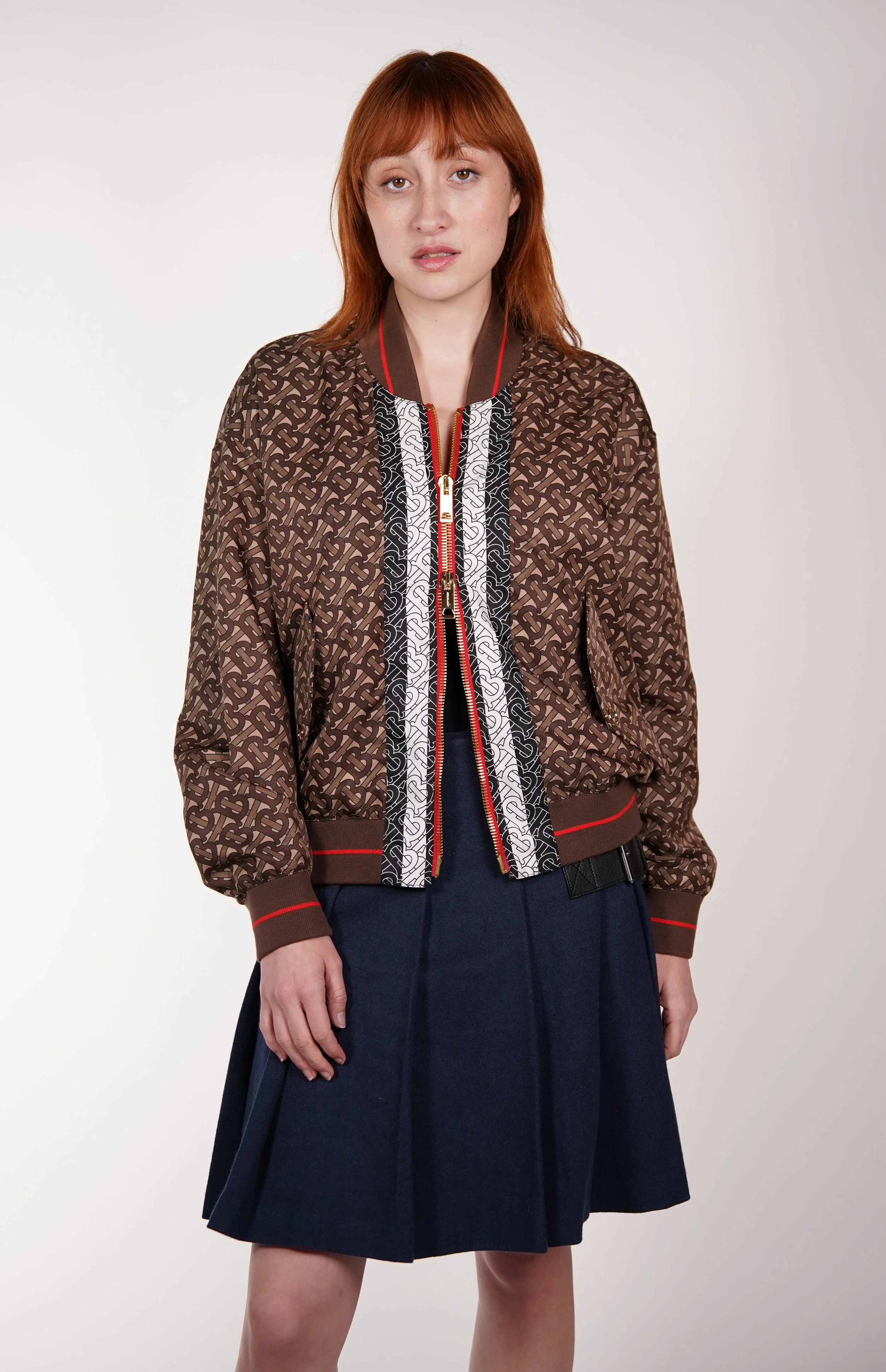 Burberry Monogram Stripe Bomber Jacket — Check It Vintage